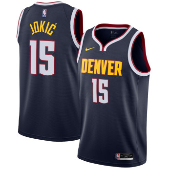 Men's Nikola Jokic Denver Nuggets Nike 2020/21 Swingman Jersey Navy - Icon Edition