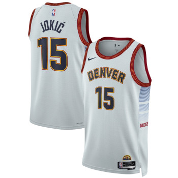 Men's Nikola Jokic Denver Nuggets Nike 2022/23 Swingman Jersey - City Edition - Silver
