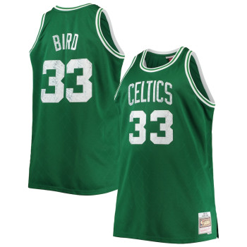 Men's Larry Bird Boston Celtics Mitchell & Ness Big & Tall 1985-86 NBA 75th Anniversary Diamond Swingman Jersey - Kelly Green