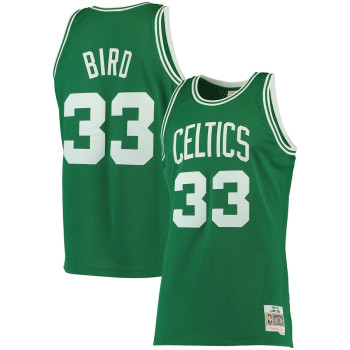 Men's Larry Bird Boston Celtics Mitchell & Ness Big & Tall Hardwood Classics Jersey - Kelly Green