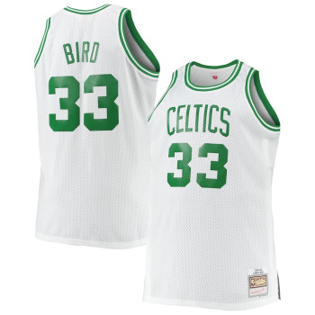 Men's Larry Bird Boston Celtics Mitchell & Ness Big & Tall 1985-86 Hardwood Classics Swingman Jersey - White