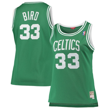 Women's Larry Bird Boston Celtics Mitchell & Ness Plus Size Swingman Jersey - Kelly Green