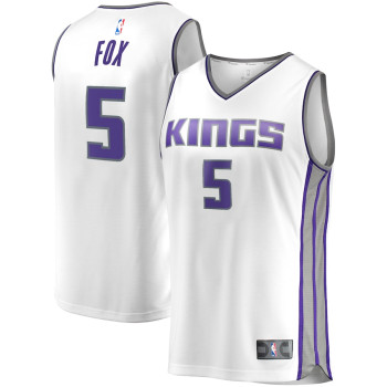 Men's De'Aaron Fox Sacramento Kings 2019/20 Fast Break Replica Player Jersey - Association Edition - White