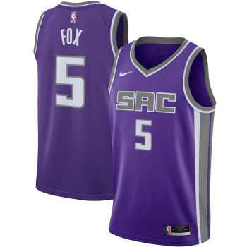 Men's De'Aaron Fox Sacramento Kings Nike 2020/21 Swingman Jersey - Purple - Icon Edition