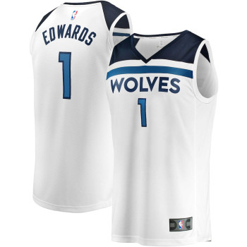 Men's Anthony Edwards Minnesota Timberwolves 2022/23 Fast Break Replica Jersey - White - Association Edition