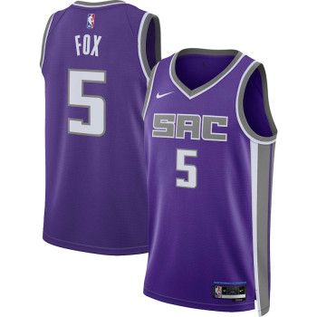 Men's De'Aaron Fox Sacramento Kings Nike 2022/23 Swingman Jersey - Icon Edition - Purple
