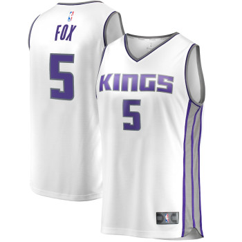Men's De'Aaron Fox Sacramento Kings Fast Break Player Replica Jersey - Association Edition - White