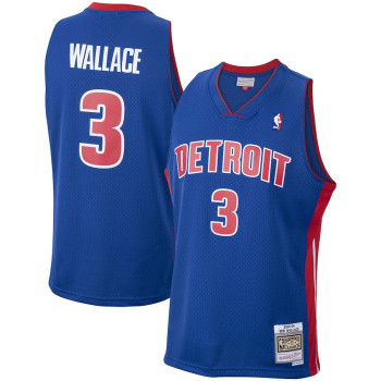 Men's Ben Wallace Detroit Pistons Mitchell & Ness 2003-04 Hardwood Classics Swingman Jersey - Royal