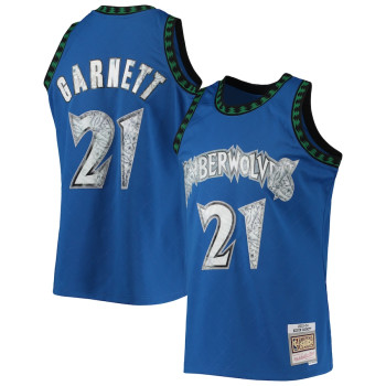 Men's Kevin Garnett Minnesota Timberwolves Mitchell & Ness 1996-97 Hardwood Classics NBA 75th Anniversary Diamond Swingman Jersey - Blue