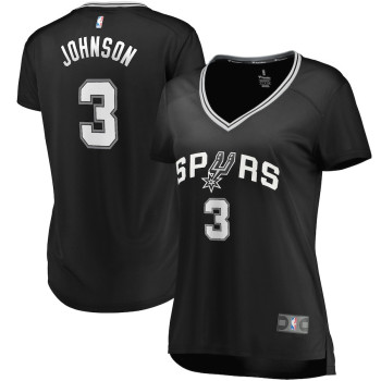 Women's Keldon Johnson San Antonio Spurs Fast Break Replica Jersey Black - Icon Edition