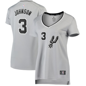 Women's Keldon Johnson San Antonio Spurs Fast Break Replica Jersey Silver - Statement Edition